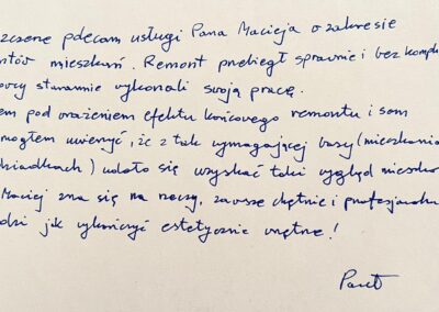 Mieszkanie w Krakowie - generalny remont - opinia Klienta